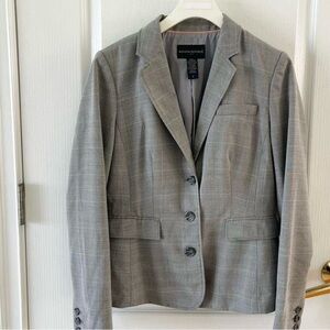 Banana Republic Gray Plaid Blazer